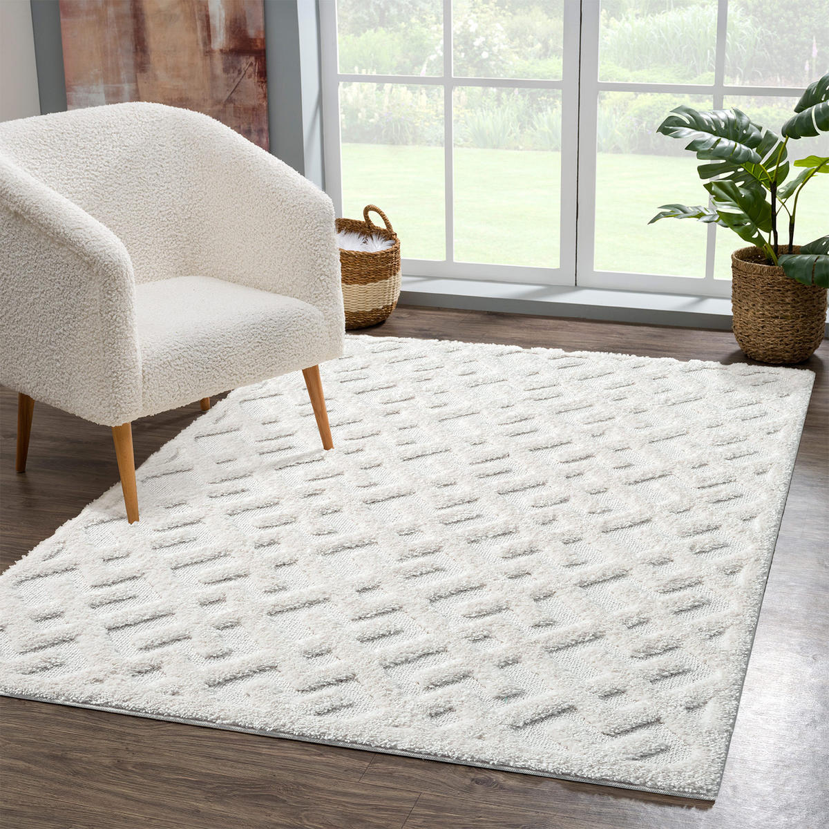 HOCHFLOR-TEPPICH Focus 737 Creme 200x290 cm - Creme, Textil (200/290cm) - carpet city