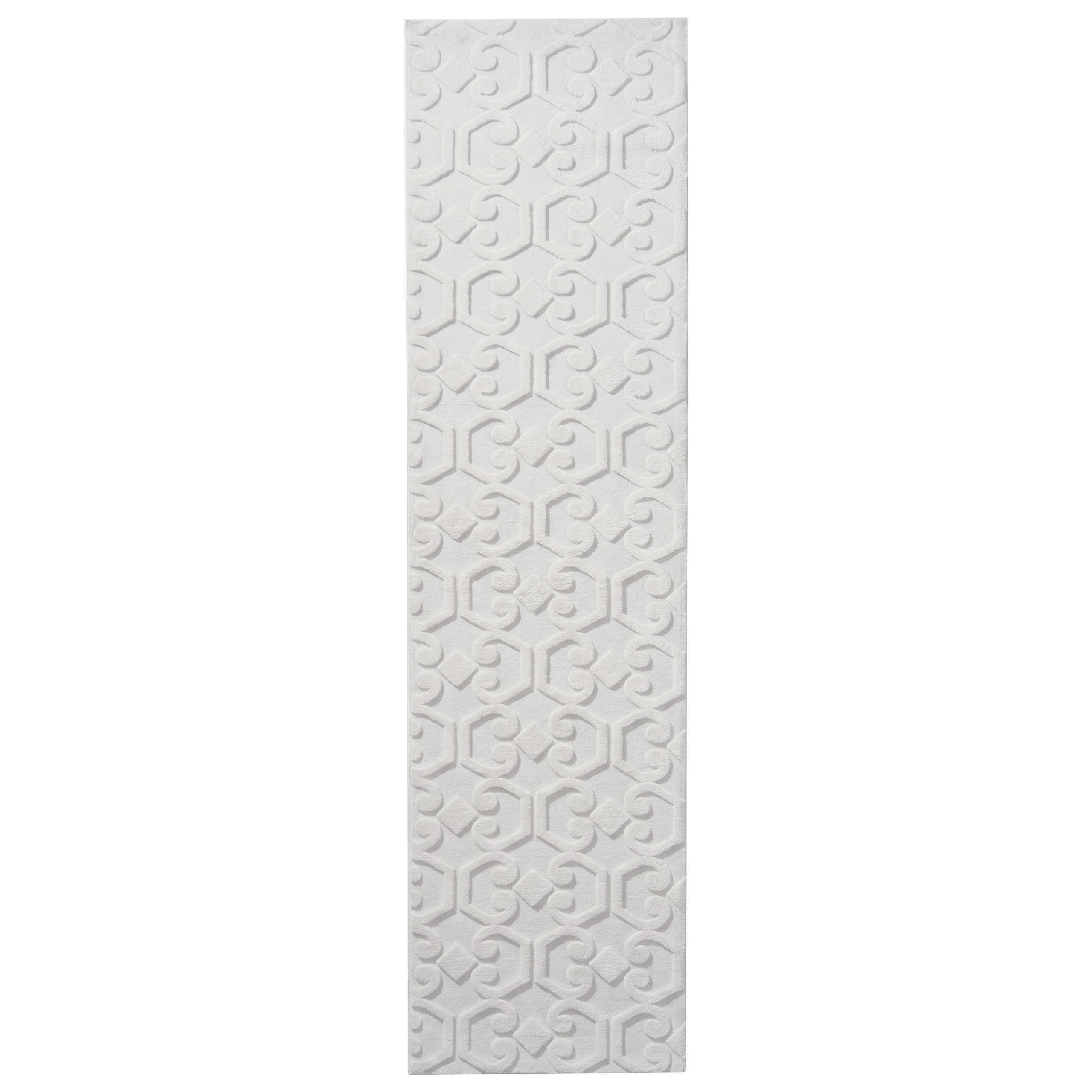 TEPPICH Hellgrau 80/300 cm Gannett - Hellgrau/Grau, Textil (80/300cm) - Beliani