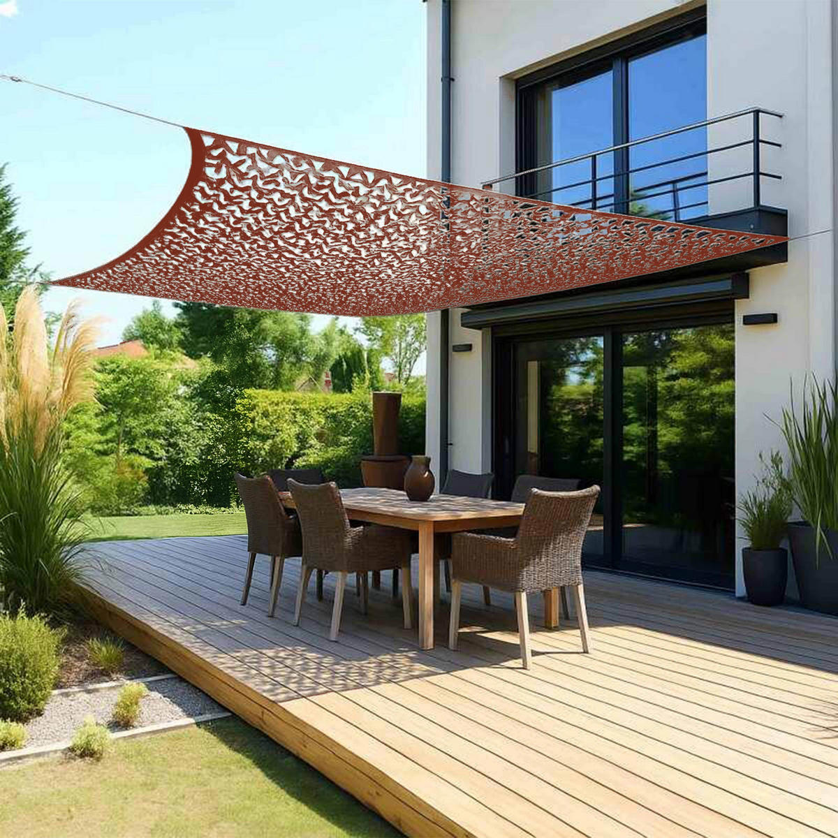 SONNENSEGEL REVERSIBLE 3 x 4m, Bruin - Braun, Textil (400/300cm) - Oviala