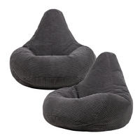 SITZSACK Sessel aus Cord 2-tlg. - Dunkelgrau, Kunststoff (90/73/73cm) - icon