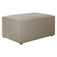 POLSTERHOCKER Karl Cord - Hellbraun/Schwarz, Holz/Kunststoff (60/38/45cm) - MIRJAN24