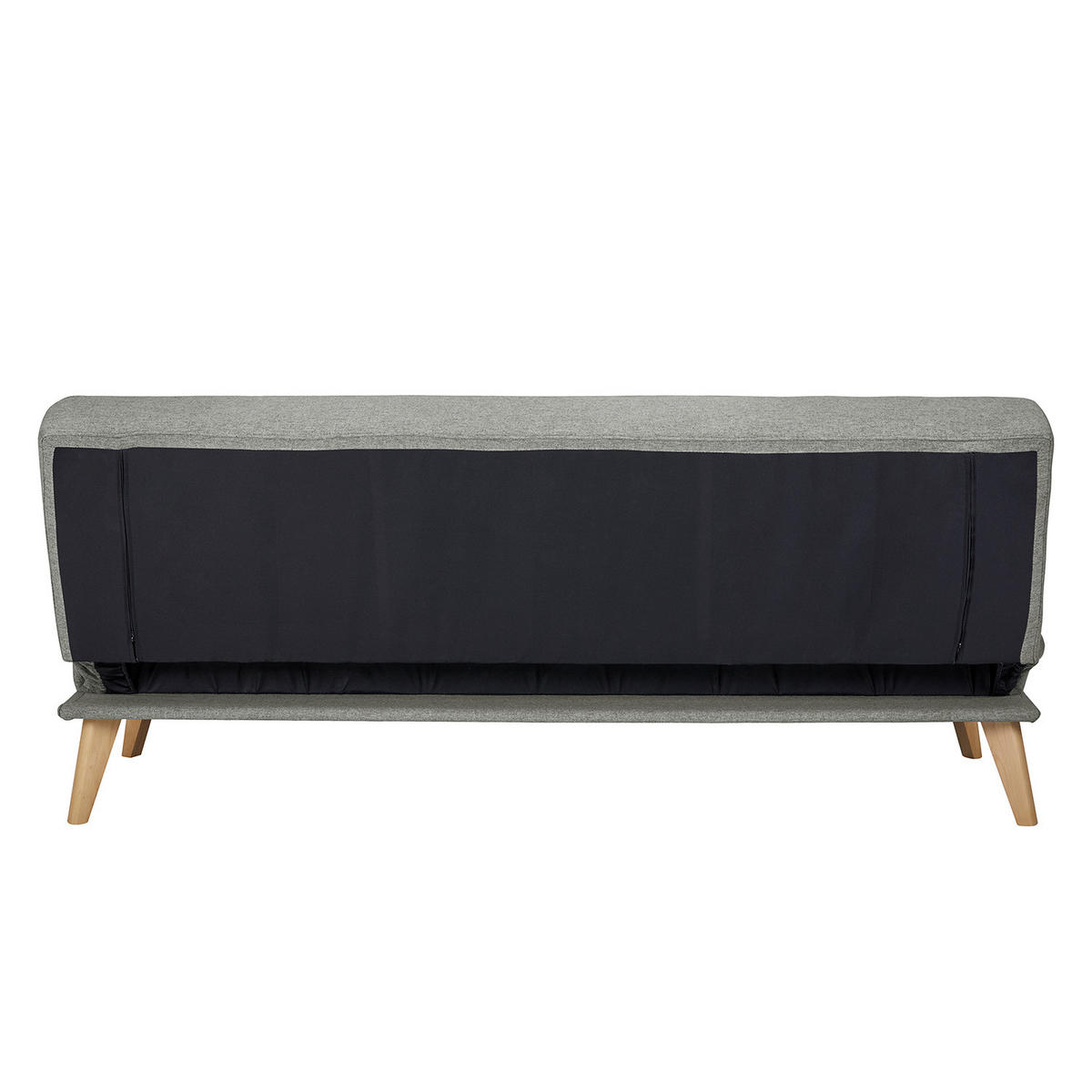 SCHLAFSOFA - Textil / Holz - Grau, Holz/Birkenholz (180/81/86cm) - home24