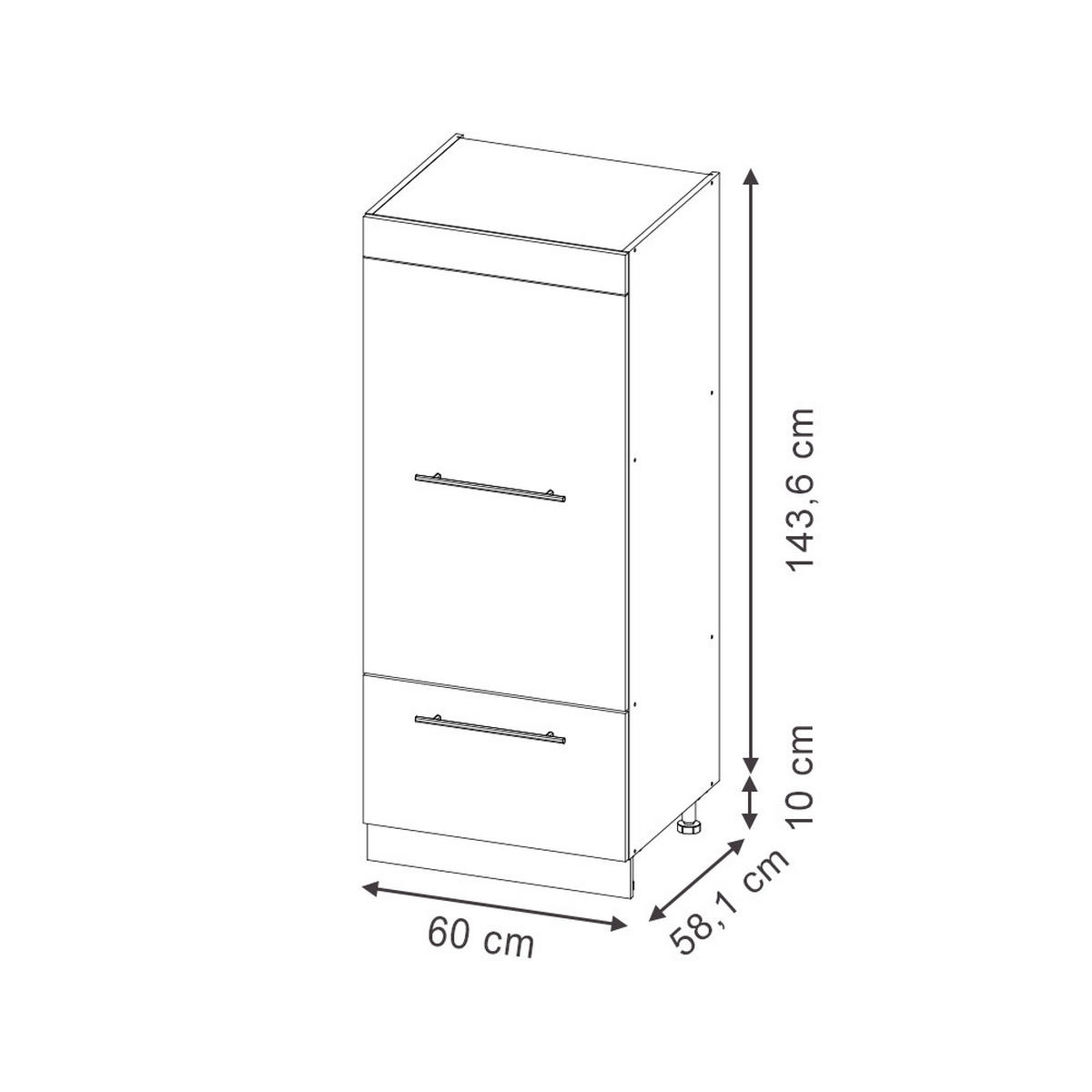 MIKROWELLENSCHRANK Fame-Line Dunkelblau Hochglanz 60 cm - Anthrazit/Dunkelblau, Holzwerkstoff (60/153.6/58.1cm) - Vicco