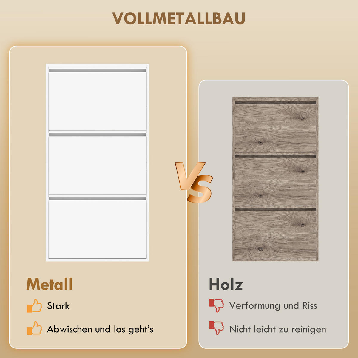 SCHUHSCHRANK Weiß 15.0/55.0/105.5 cm - Weiß, Metall (55/105.5/15cm)