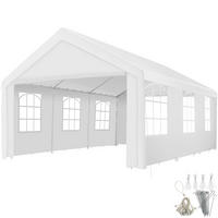 PAVILLON Jasko,inklusive Spannseilen und Heringen,weiß - Weiß, Kunststoff (400/315/600cm) - tectake