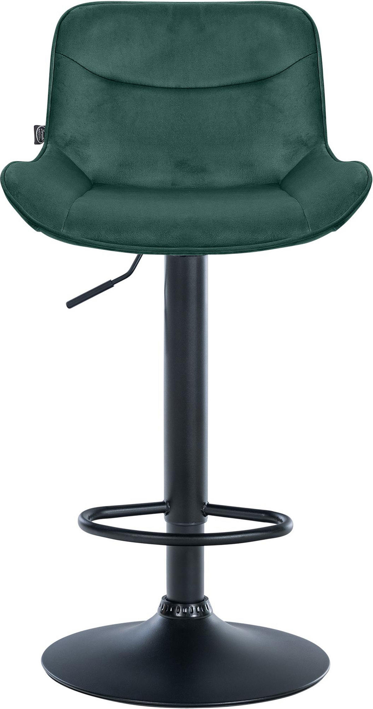 BARHOCKER 2er Set Vulcano Samt schwarz grün - Schwarz/Grün, Textil/Metall (49/106/51cm) - TPFLiving