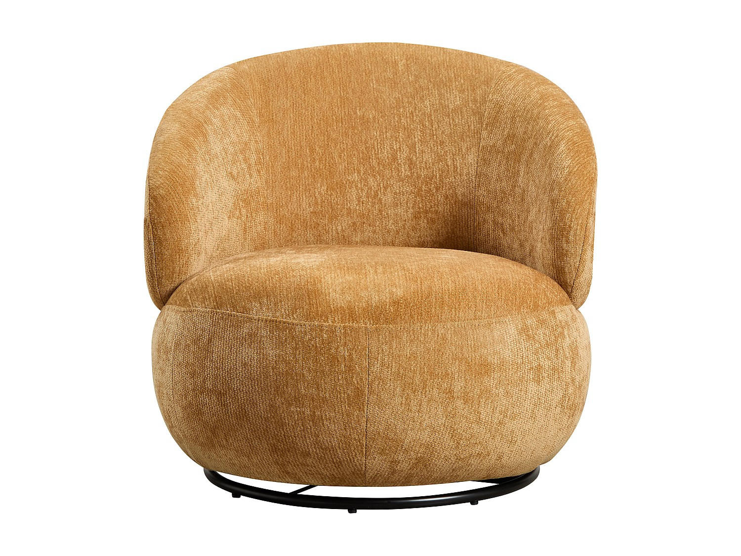 SESSEL mit gerader Rückenlehne - 1 Person - stoff - senffarben Lacazo - Dunkelgelb, Textil (76/69/82.5cm) - Vente-Unique