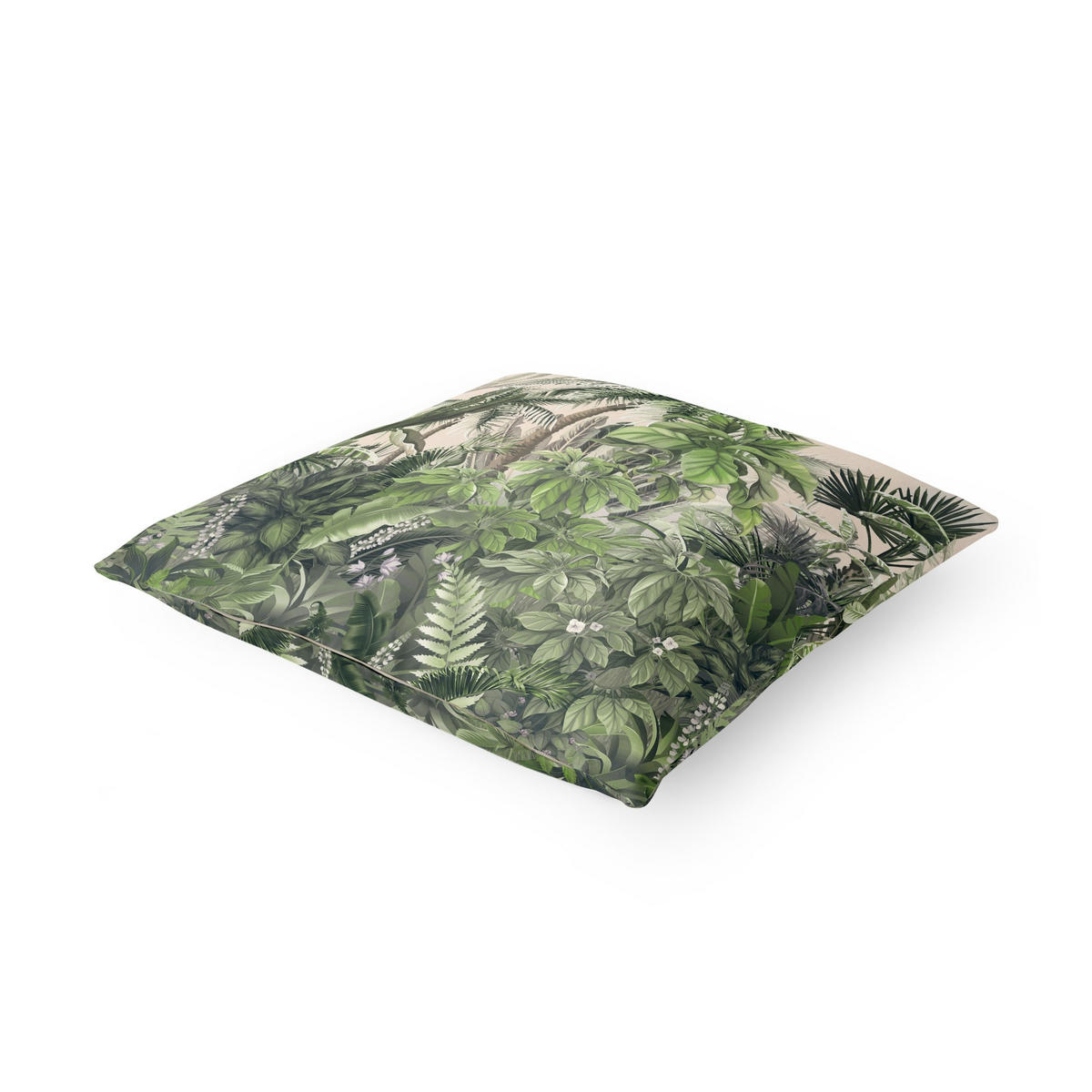 DEKOKISSEN Dschungelpflanzen in Grün 50/50 cm - Grün, Textil (50/50/10cm) - Bilderwelten