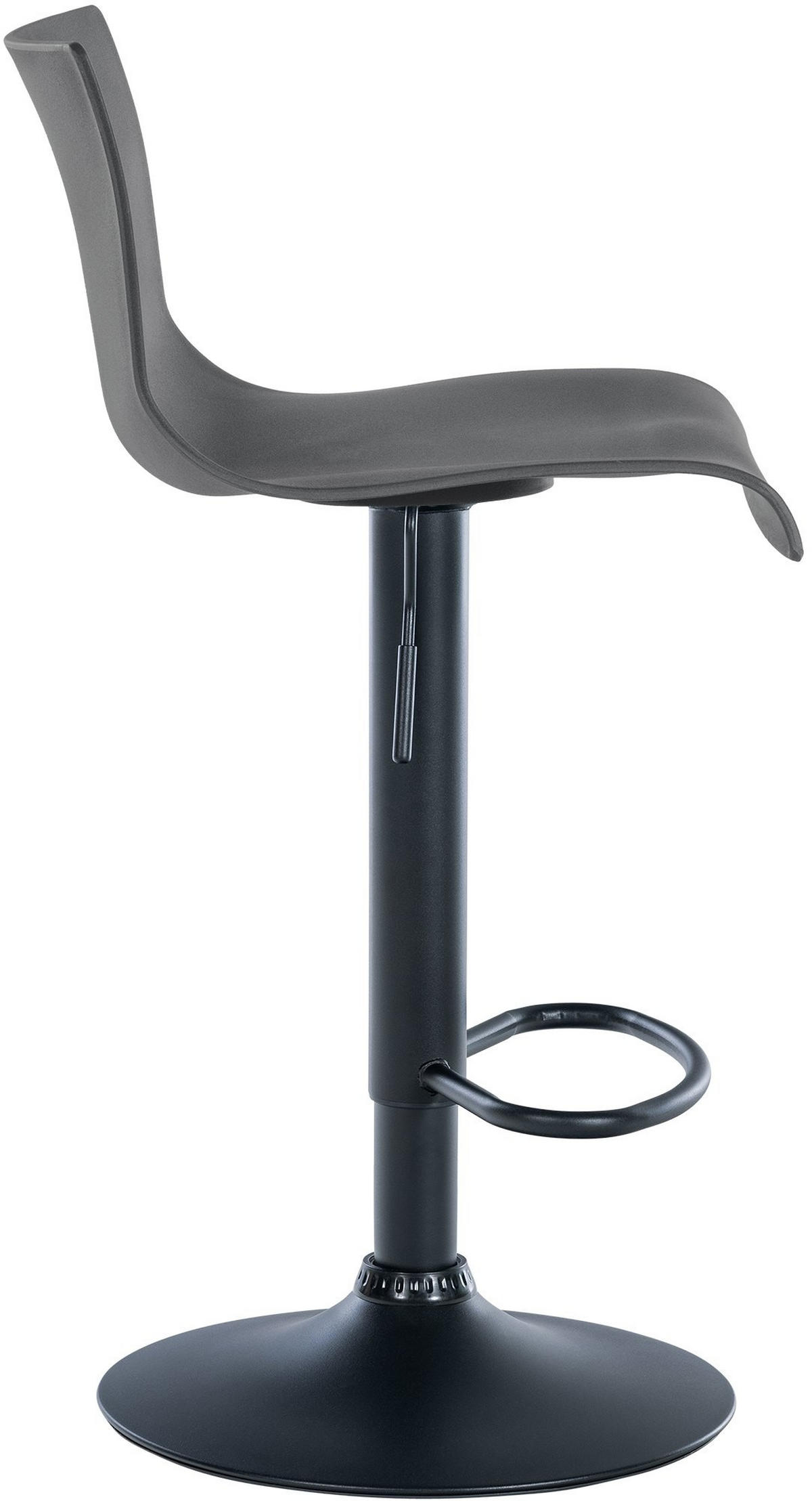 BARHOCKER Branford 84-104x39x36 cm grau - Grau, Metall (39/84/36cm) - furnicato