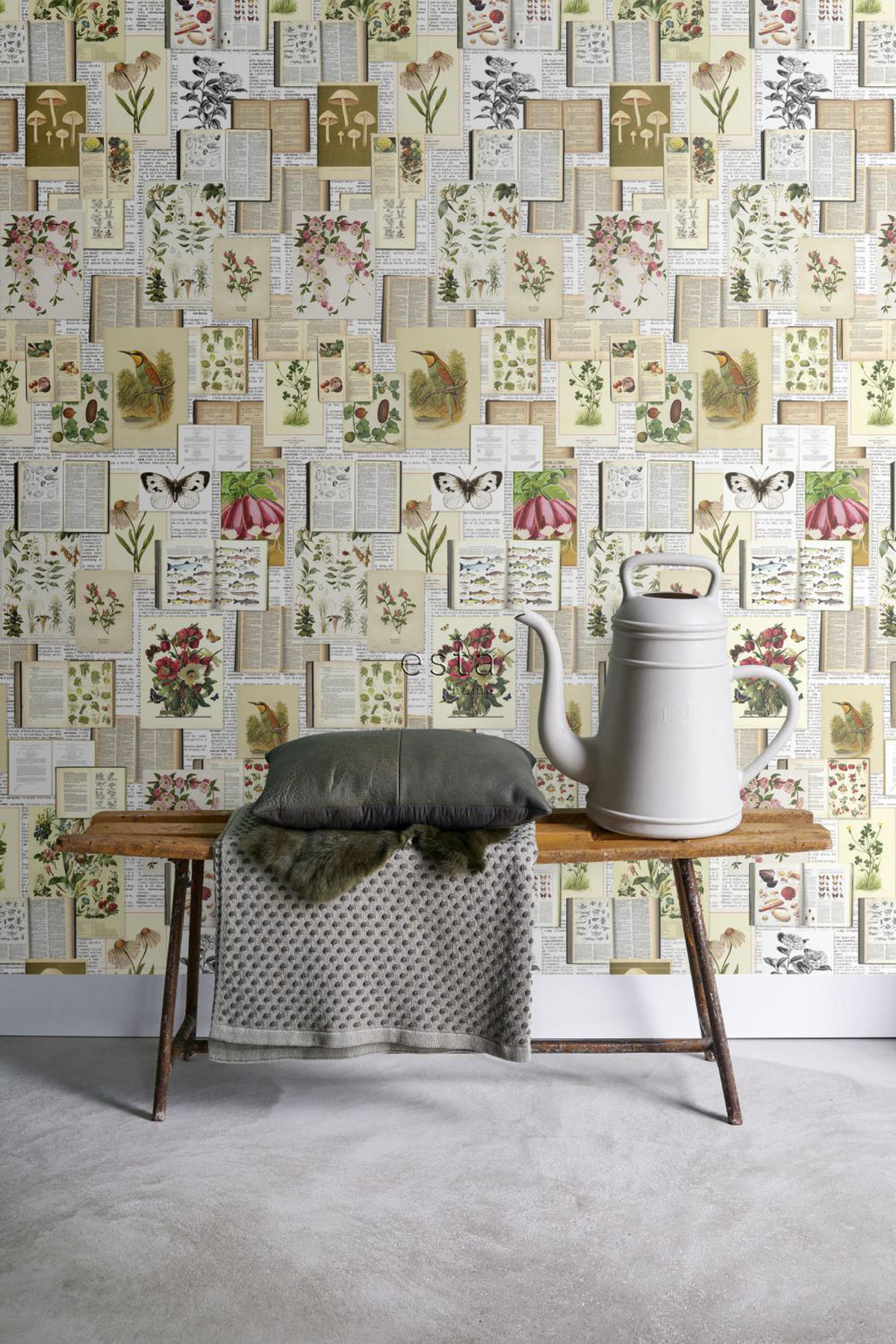 FOTOTAPETE botanische Motive 100 x 279 cm - Beige, Papier (100/279cm) - ESTAhome