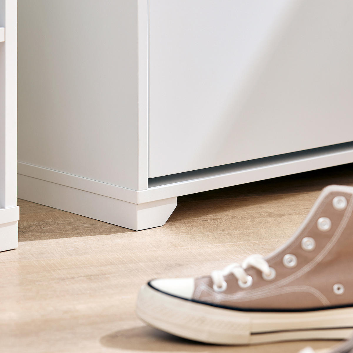 SCHUHSCHRANK Weiß - Weiß, Holzwerkstoff (71/118/24cm) - SoBuy