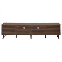 TV-SCHRANK 180/40/46 cm Walnussholzfarbe mit 4 Türen und Kabeldurchführung - Nussbaumfarben, Holzwerkstoff (180/46/40cm) - Oxeza
