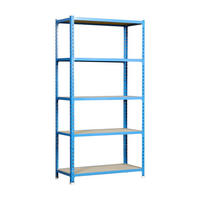 SCHWERLASTREGAL Big Muli HxBxT 200 x 120 x 30 cm 5 Fachböden Fachlast 200 kg Grau - Grau, Metall (120/200/30cm) - PROREGAL