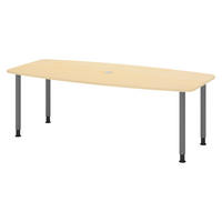 KONFERENZTISCH klein KT22 103/220/74 cm in Ahornfarben/Füße in Graphitfarben - Ahornfarben/Graphitfarben, Holzwerkstoff (103/220/74cm) - bümö