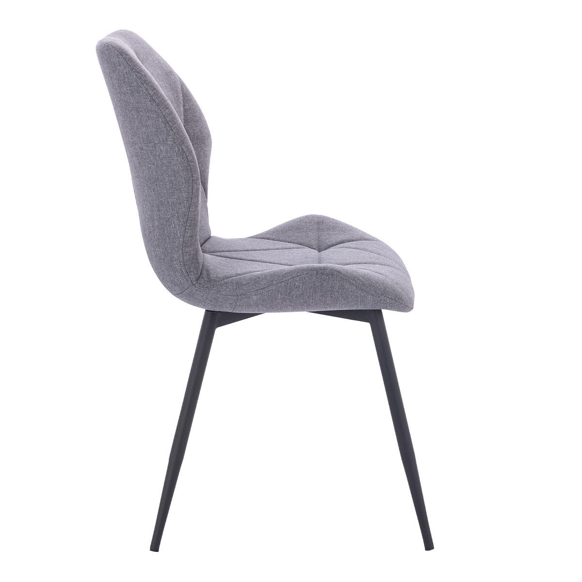 ESSZIMMERSTUHL JAMIE Stoffbezug Grau - Hellgrau/Schwarz, Textil (47/84/48cm) - SVITA