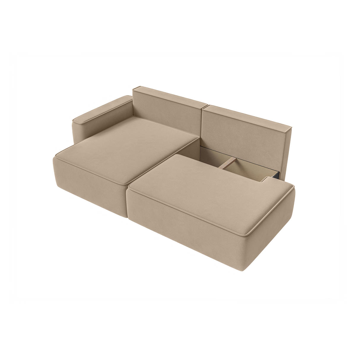 ECKSOFA Sarro mit Schlaffunktion, Beige - Beige, Textil (165/260cm) - Fedve