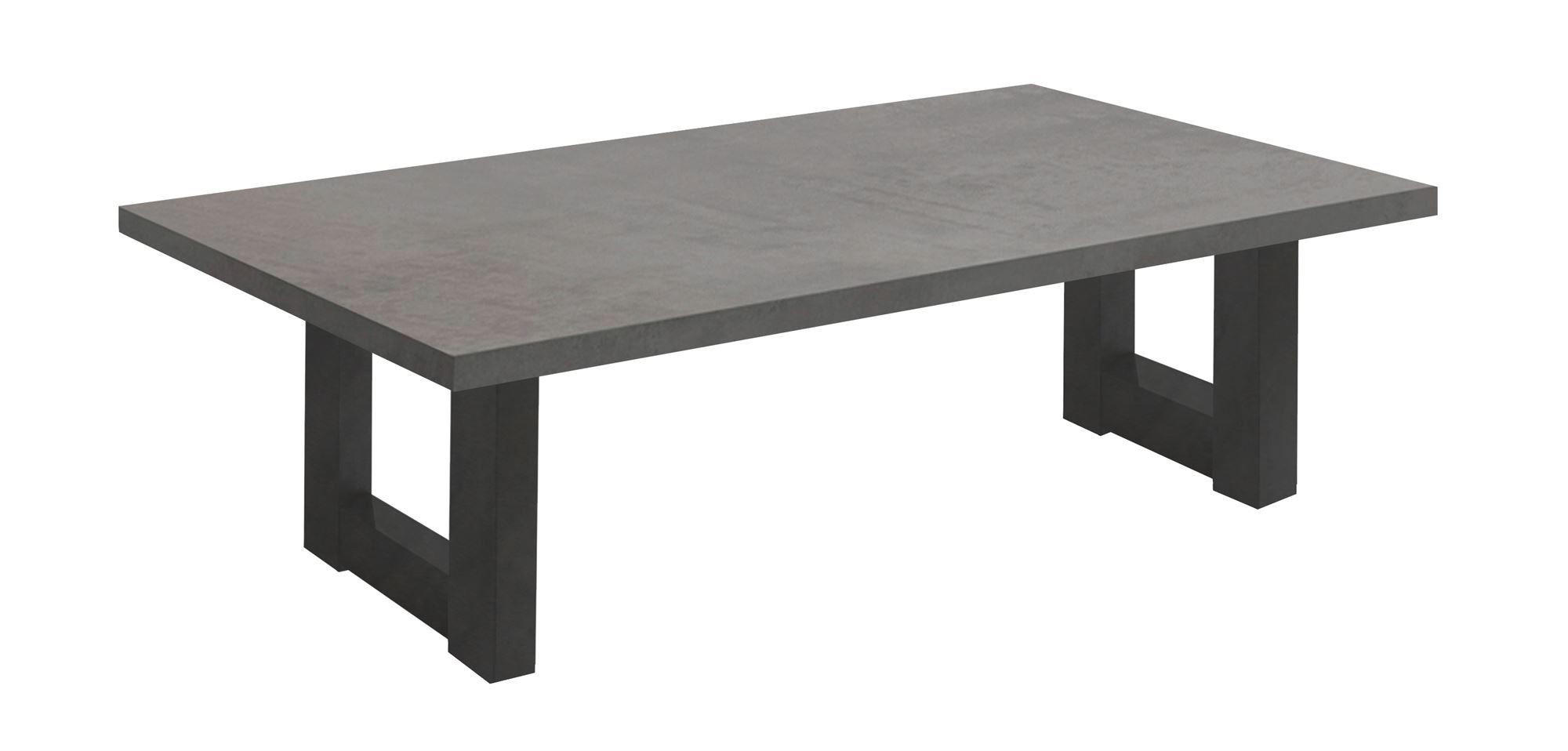 COUCHTISCH Etti 4 140 x 70 x 47 Wohnzimmertisch Schwarzstahl/Graphit - Grau, Holz (140/70/47cm) - 58aufmkessel