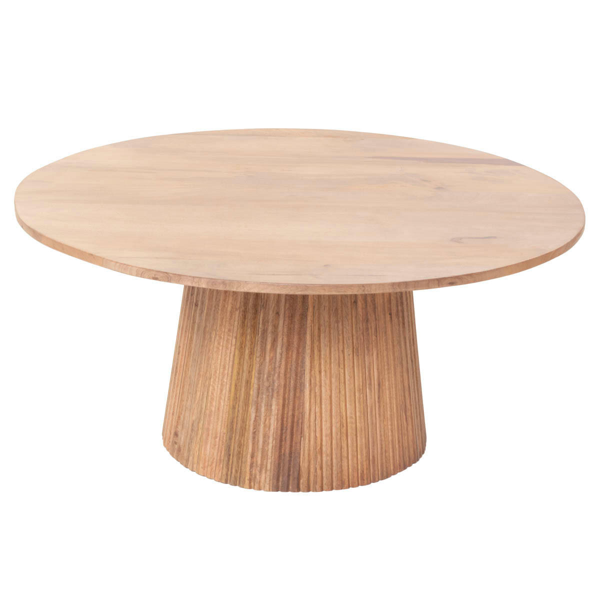 COUCHTISCH Rund Natur Holz 80x80x38cm - Salvador - Braun, Holz (80/80/38cm) - Giga Meubel