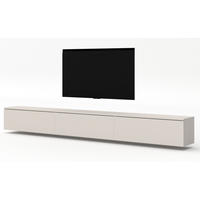 LOWBOARD Loriano 3x100 Beige Kaschmir 300/34/32 cm – Hängendes TV Board - Beige, Holzwerkstoff/Kunststoff (300/34/32cm) - AX Living