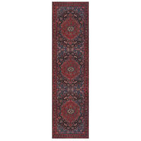 TEPPICH waschbar Medallion Muster, Orientalisch, Wohnzimmer schmutzabweisend Rot Läufer 60x230 - Rot, Textil (60/230cm) - KADIMA DESIGN