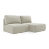 ECKSOFA mit Schlaffunktion rechts Strukturstoff Stoff Beige - Beige/Creme, Kunststoff/Textil (210/149cm) - Makamii