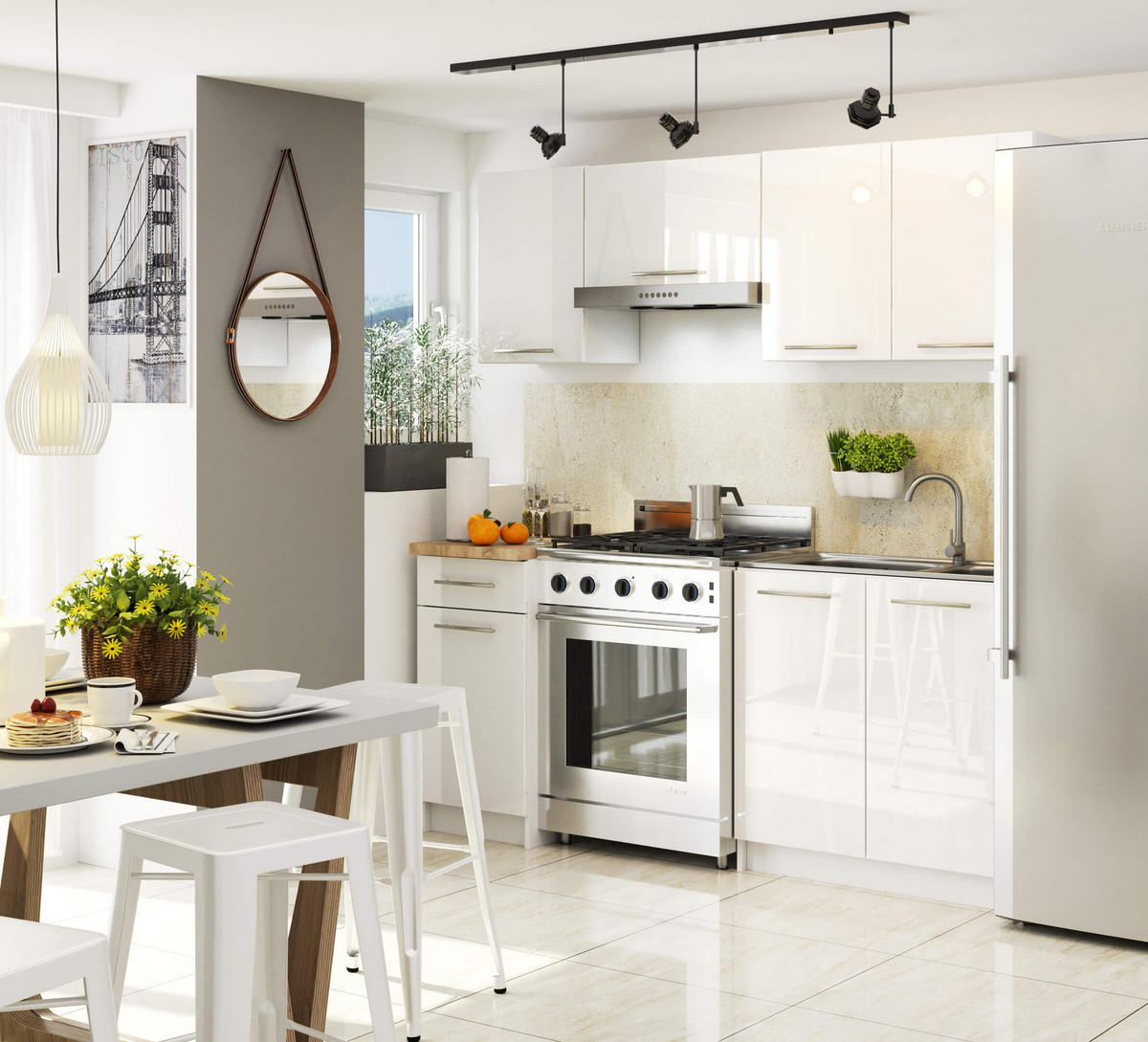 UNTERSCHRANK Weiß, Weiß Glanz 85/40/46 - Weiß, Holzwerkstoff (40/85/46cm) - RAUMHIRSCH FURNITURE