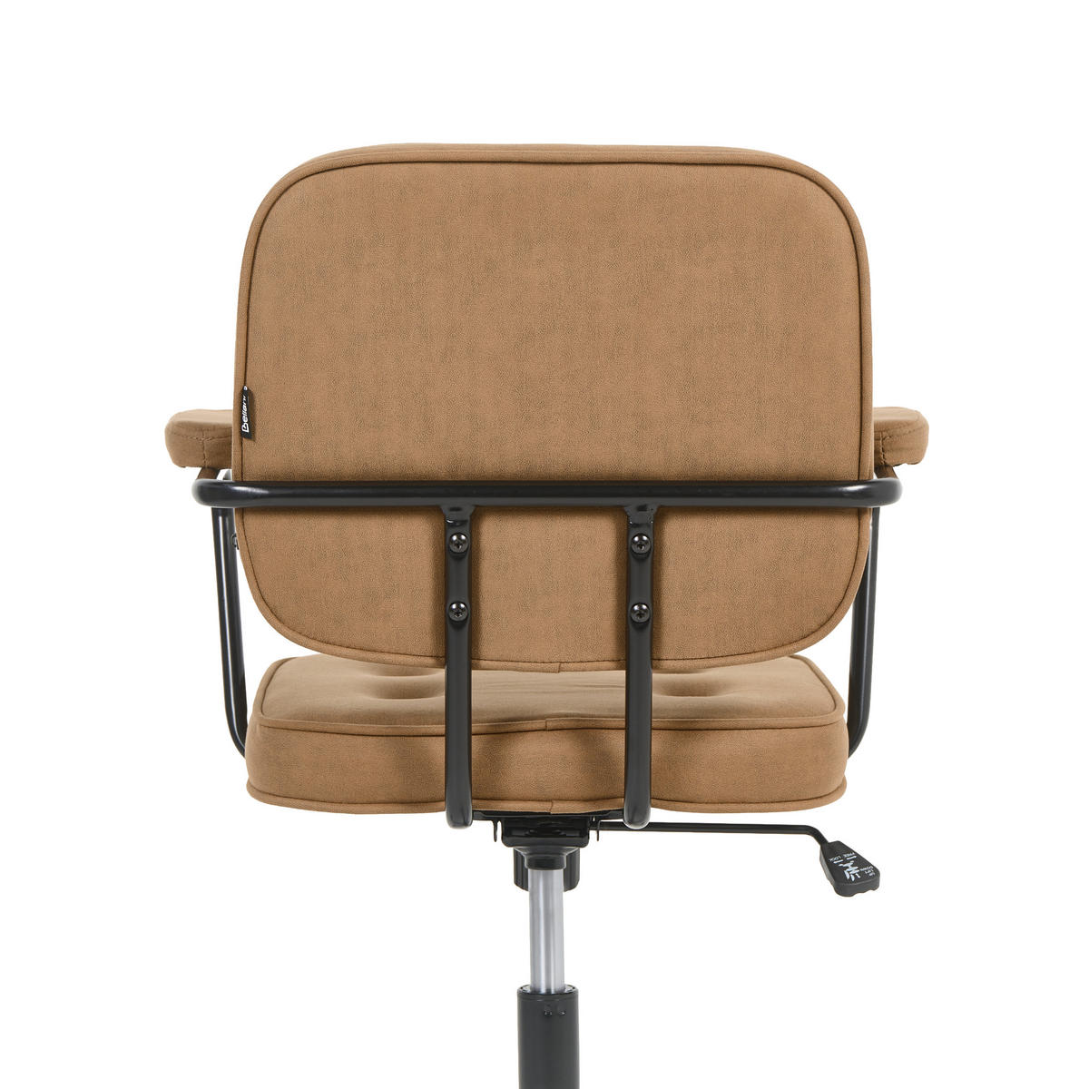 SCHREIBTISCHSTUHL drehbar Stoff Hellbraun Pawnee - Hellbraun, Textil (60/90/60cm) - Beliani