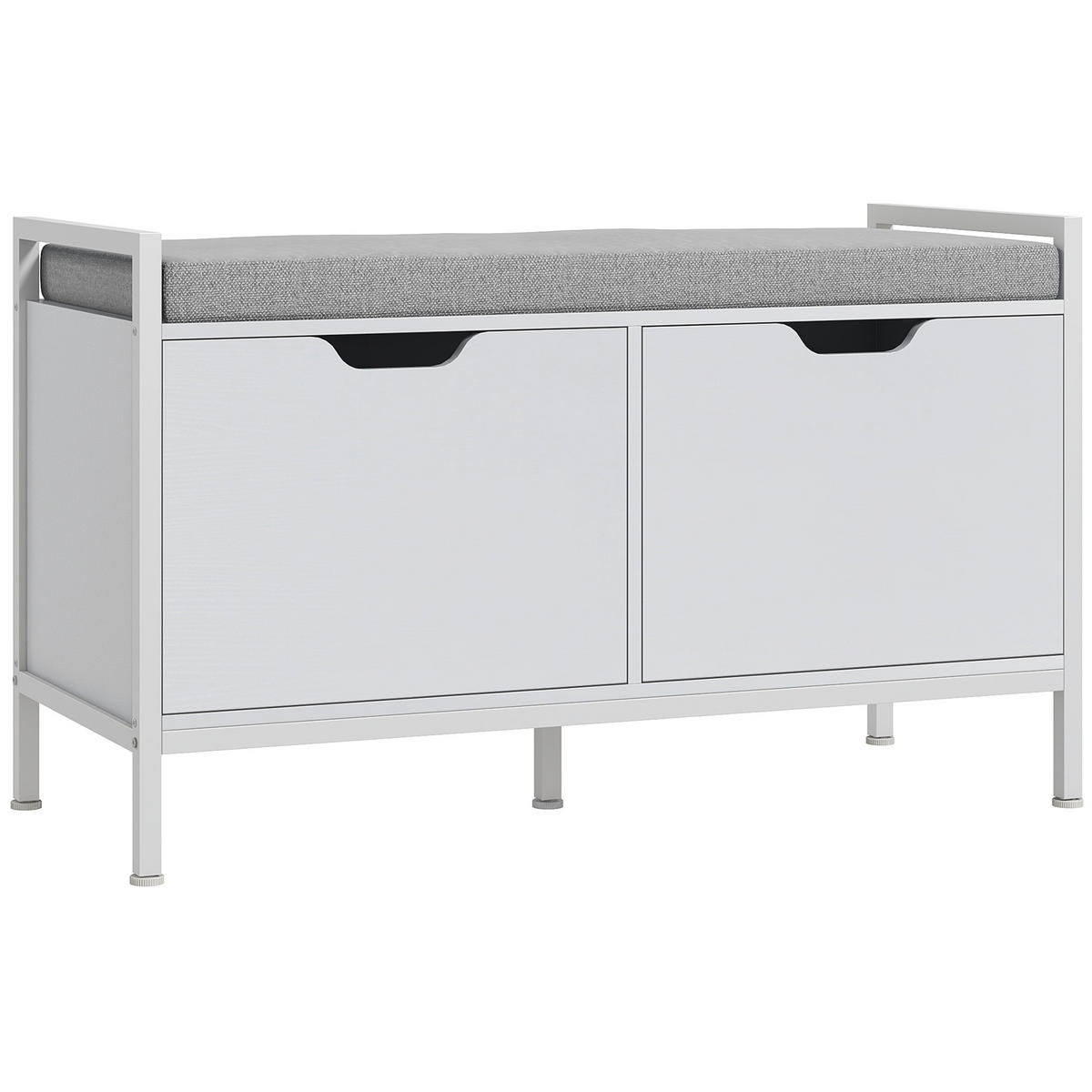KONSOLENTISCH Weiß Melamin in Holzoptik Polyester 1 Stück - Weiß, Kunststoff (84/35/50cm) - GiPP