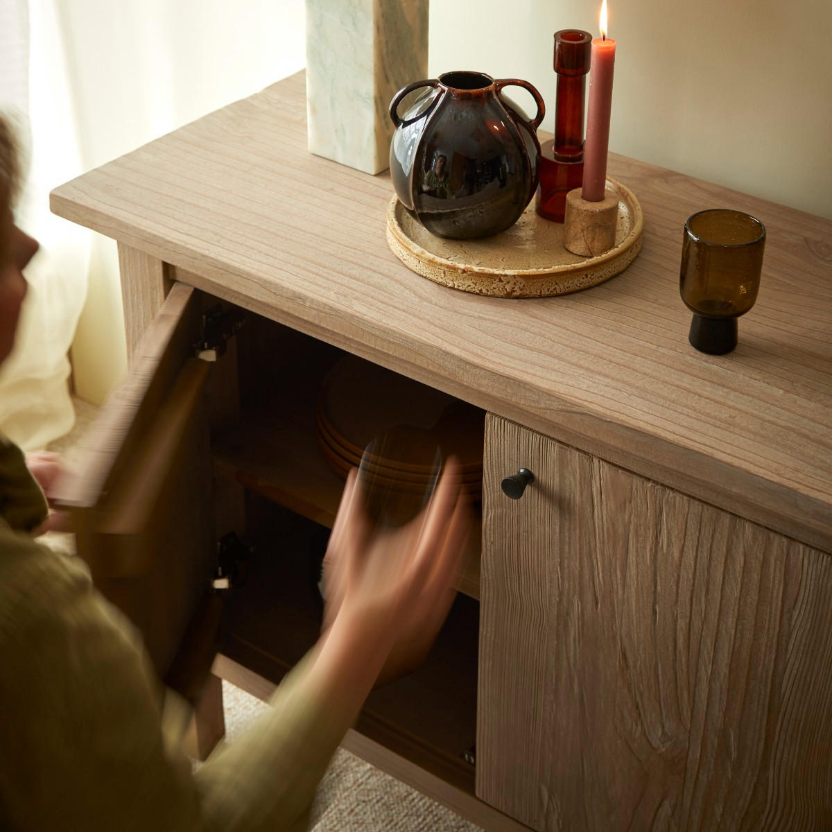 ANRICHTE Hazel Natur aus Pinie - Naturfarben, Holz (150/75/45cm) - Tikamoon