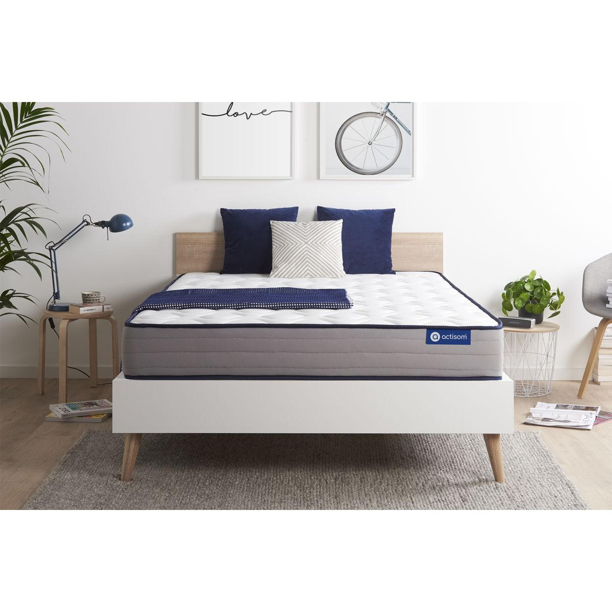 MATRATZE Actilatex form Latex und Memory-Schaum 160 x 200 cm h3 - Weiß, Textil (160/200cm) - ACTISOM