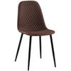 STUHL Stoff Braun - Schwarz/Braun, Textil/Metall (44/88/54cm) - CLP
