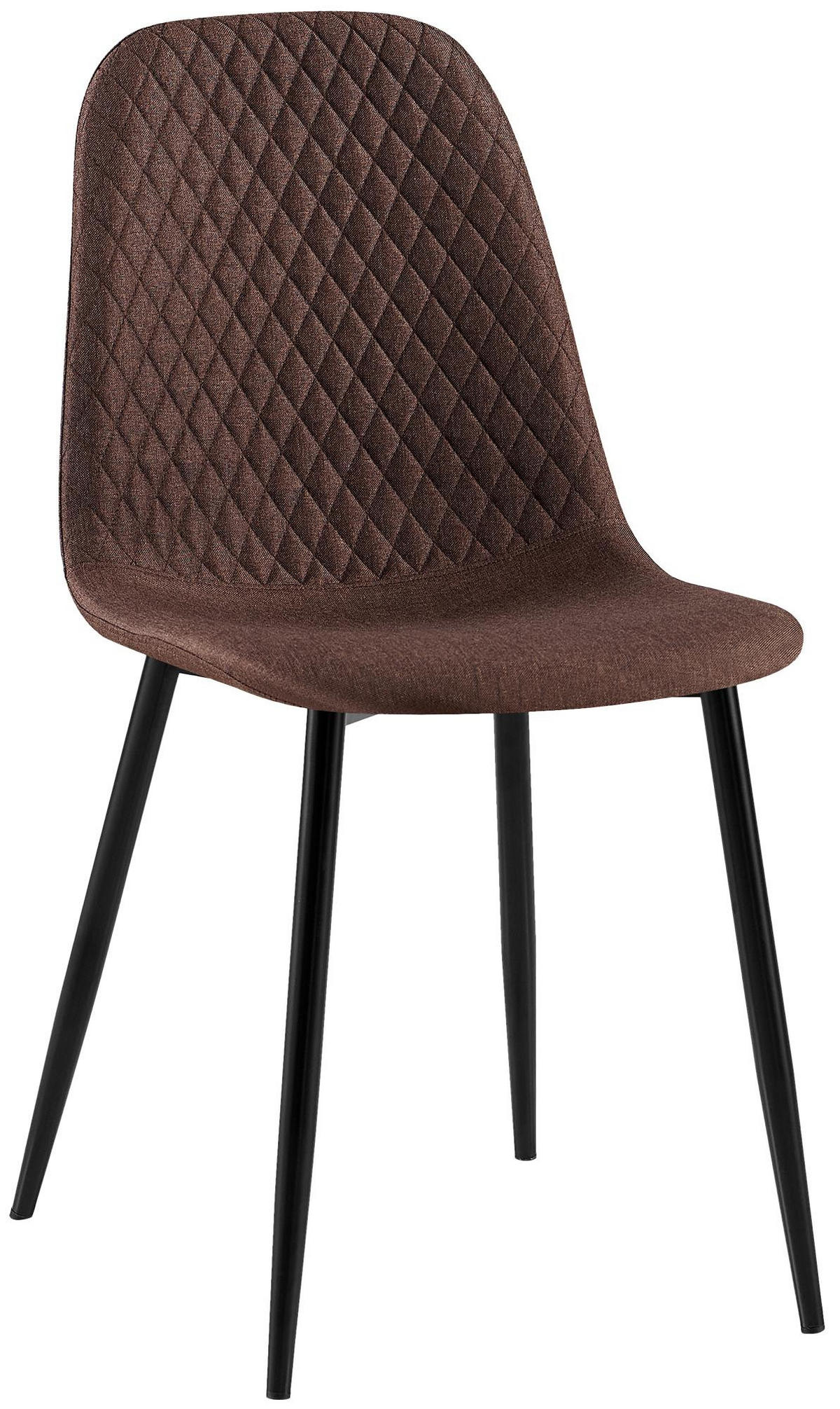 STUHL Stoff Braun - Schwarz/Braun, Textil/Metall (44/88/54cm) - CLP