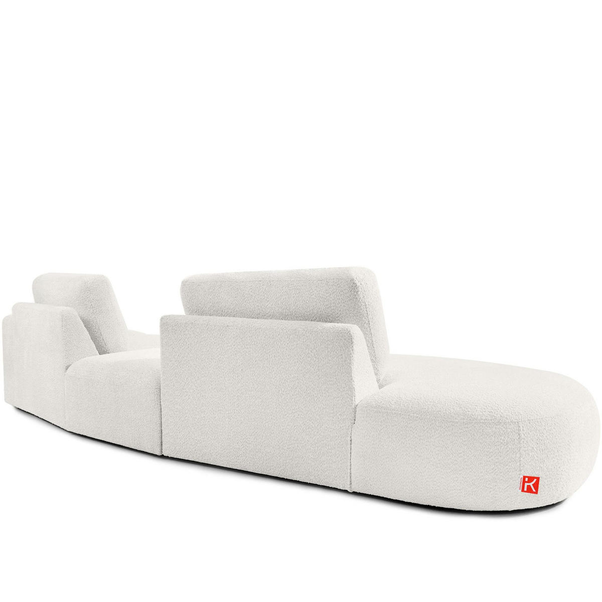 4-SITZER ECKSOFA ZUCCO Boucle links, Ecru - Ecru, Textil (350/84/105cm) - KONSIMO®