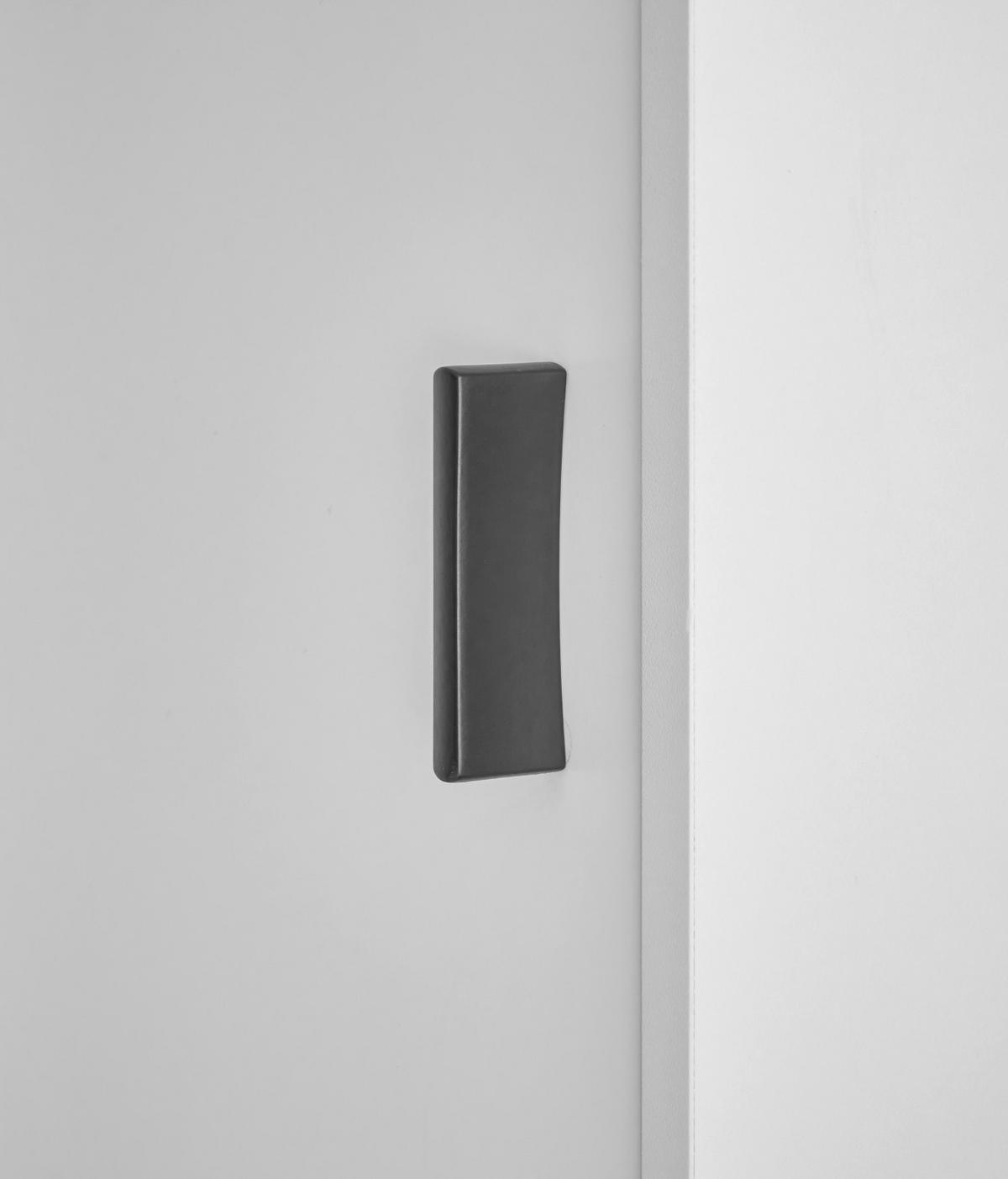 HÄNGESCHRANK weiß matt, Eiche 33 x 120 cm, Wohn- und Esszimmer Wandschrank mit Soft-Close - Eichefarben/Schwarz, Holzwerkstoff/Metall (33/120/30cm) - Furn.Design