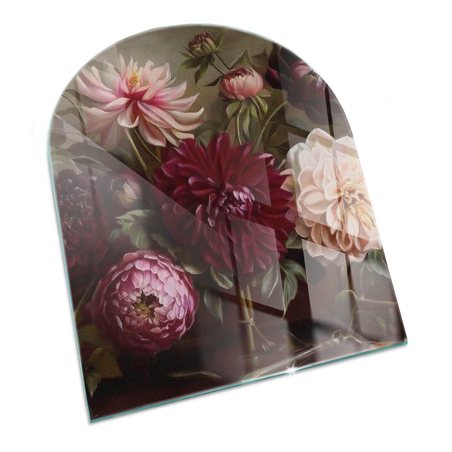 GLASPLATTE für Kamin 80x70 cm Bordeaux - Weinrot, Glas (80/70/0.4cm) - ArtPrintCave
