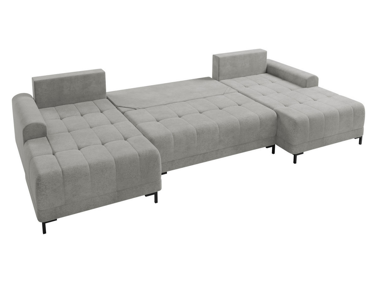 WOHNLANDSCHAFT Aris XL - Creme/Schwarz, Holz/Textil (337/92/168cm) - MIRJAN24