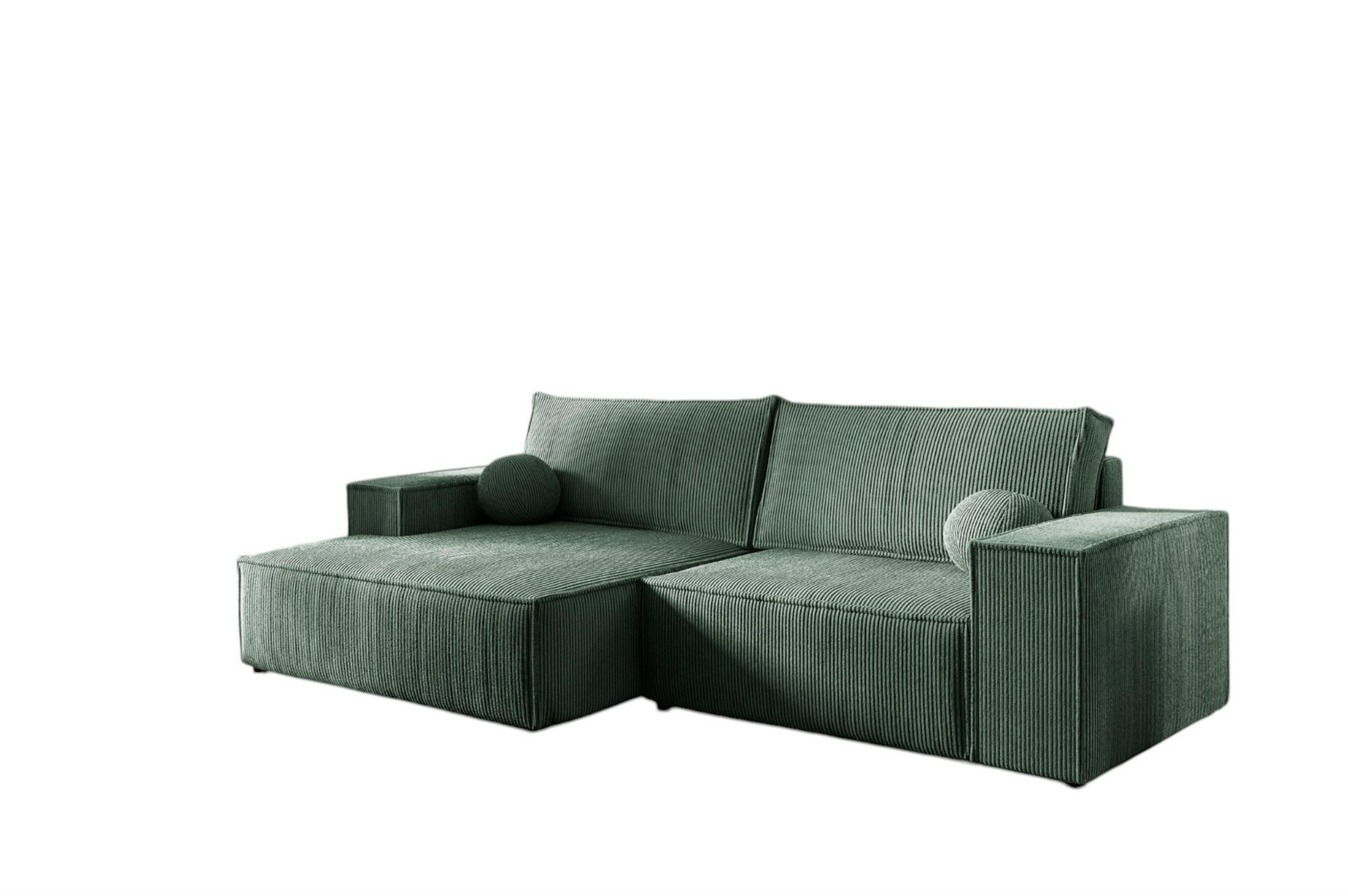 Fun Möbel Ecksofa Grün 255x148 cm
