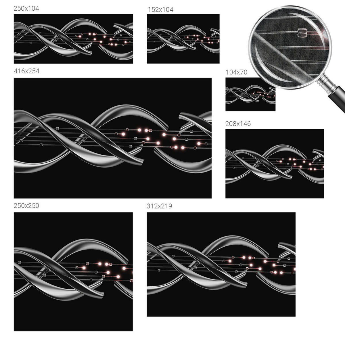 FOTOTAPETE 104x70 cm - Geflochtenes Muster - Schwarz, Textil (104/70cm) - Wallfluent