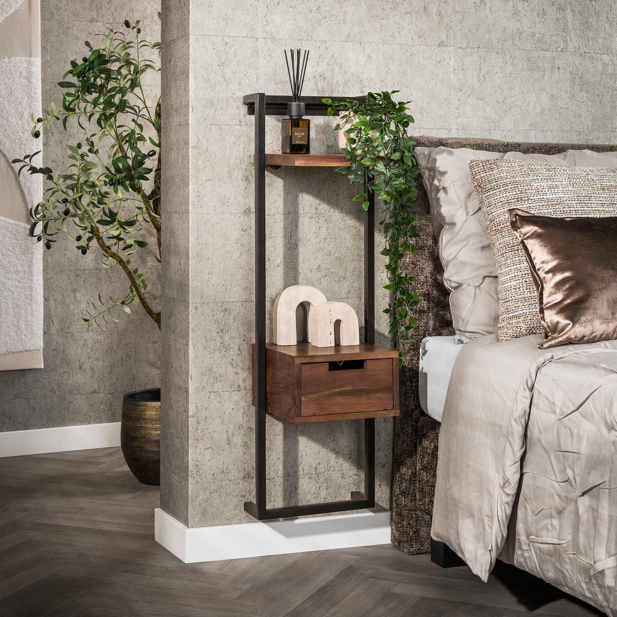 NACHTTISCH Air - Braun - 30/30/100 cm - Braun, Holz (30/100/30cm) - Hoyz Collection