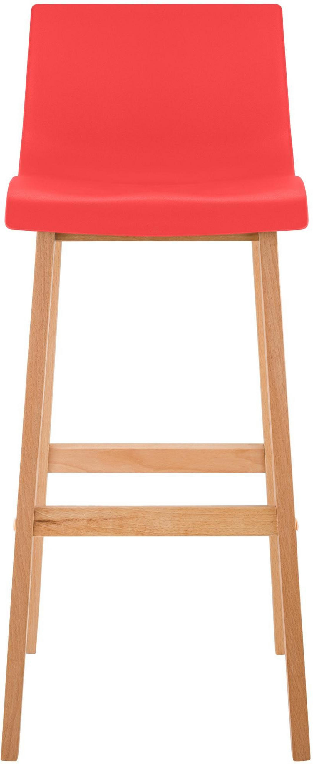 BARHOCKER Hover Massivholz 102x41x46 cm rot - Rot, Holz (41/102/46cm) - furnicato