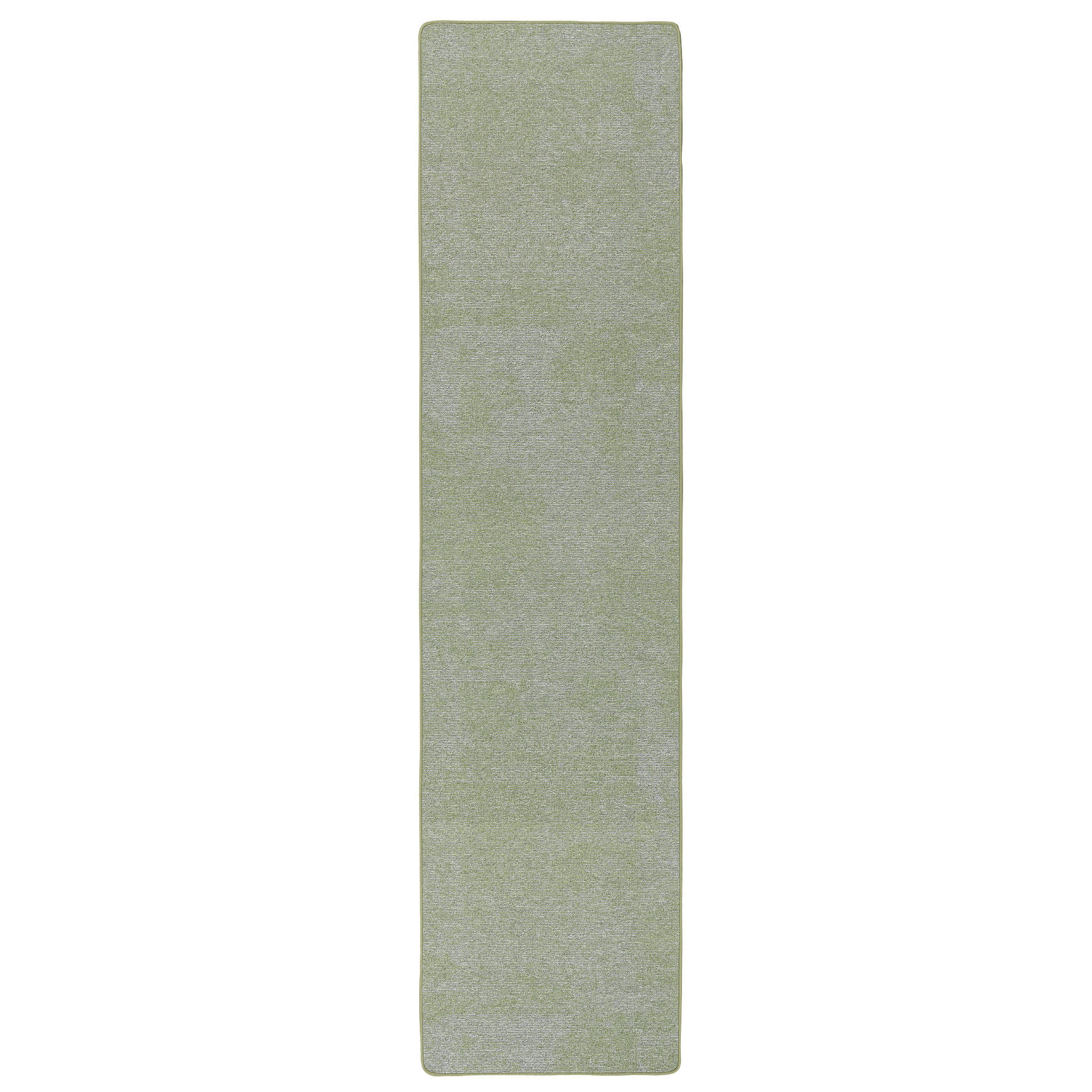 STREIFENBERBER TEPPICH LÄUFER LINES MELIERT - Grün, Textil (100/100cm) - Snapstyle