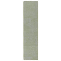 STREIFENBERBER TEPPICH LÄUFER LINES MELIERT - Grün, Textil (100/100cm) - Snapstyle