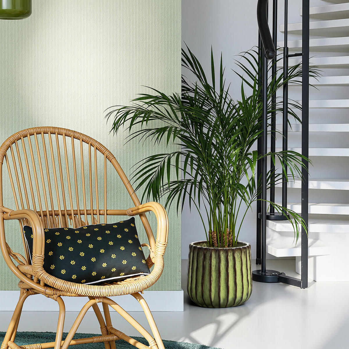 GRÜNER Keramik-Blumentopf, Durchmesser 21 cm, Höhe 21,5 cm - Grün, Keramik (21cm) - Hometopia