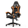 GAMINGSTUHL Schwarz-Orange ergonomisch - Orange, Leder (29/59/79cm) - Rattrix