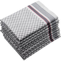 GESCHIRRTÜCHER, 10er-Set, 50x100 cm, 100% Baumwolle, Grau - Grau, Textil (50/100cm) - Zollner