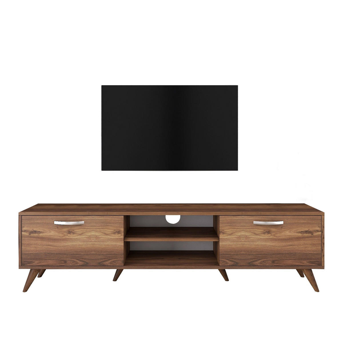 TV-MÖBEL atik Braun - Braun, Holz (35/48/180cm) - Habitat Garten