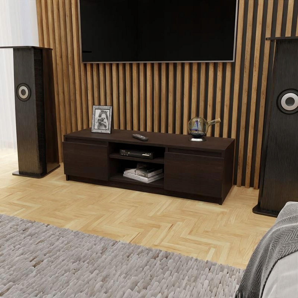 FERNSEHKOMMODE EX3 Wenge 120/40/36 cm - Wengefarben, Holzwerkstoff (120/36/40cm) - Matkam Möbel