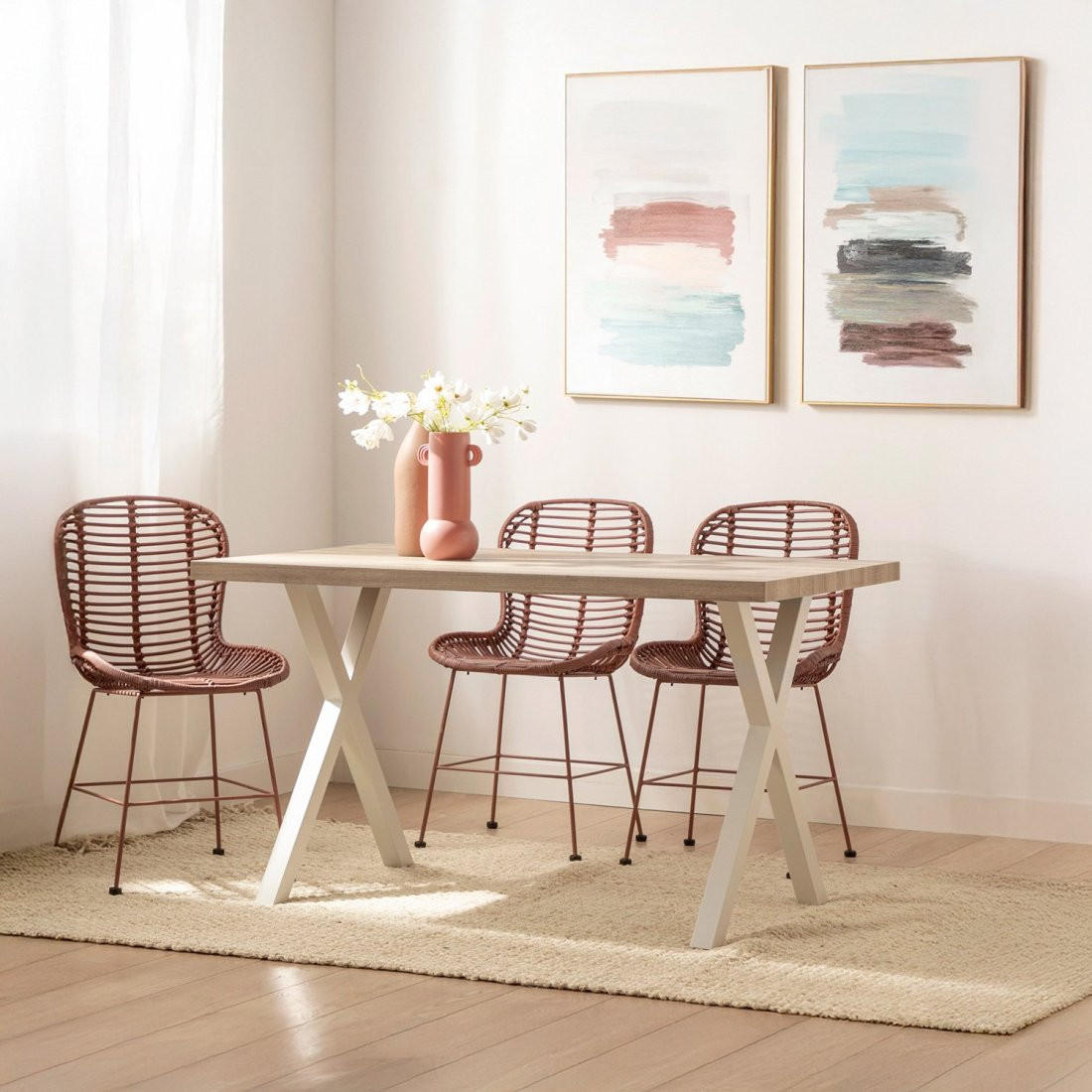 ESSTISCH Parks Weiß 135 cm x 75 cm - Weiß, Holzwerkstoff (80/135/75cm)