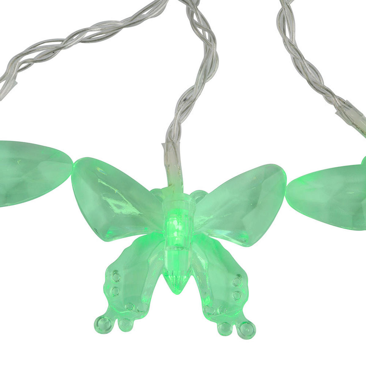 LED AUSSENLEUCHTE Lichterkette Schmetterling Klar - Klar, Kunststoff (470/6/5cm) - Globo Lighting