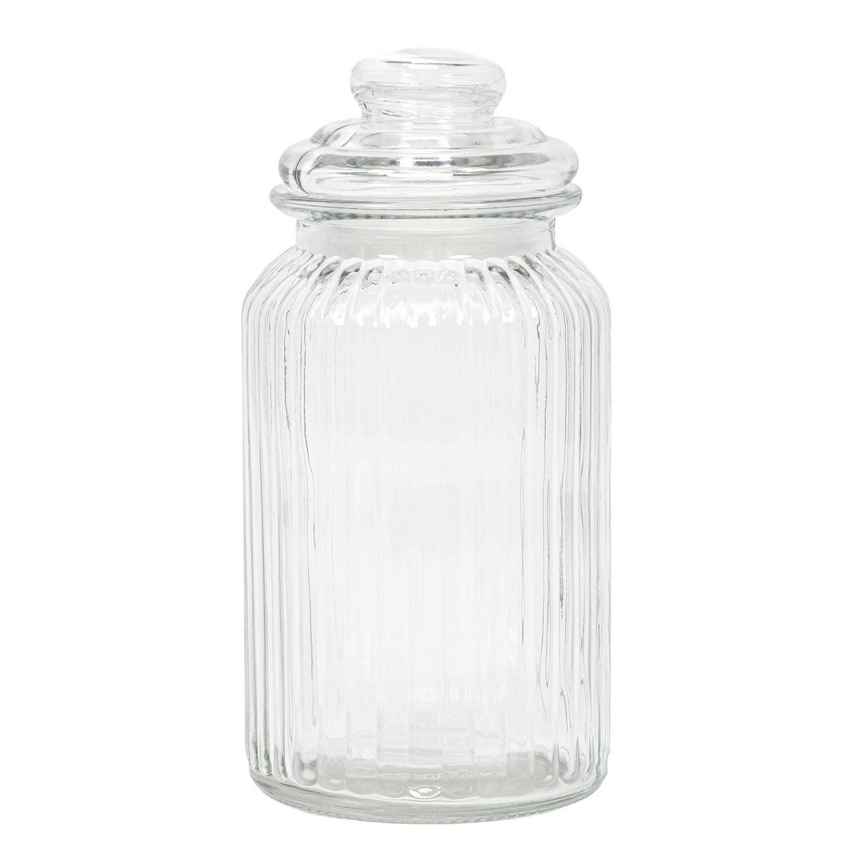 GLAS mit dicht schließendem Deckel 1000 ml 11/11/22 cm - Transparent, Glas (11/22/11cm) - Excellent Houseware